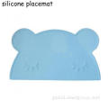 Silicone Place Mat Cartoon Cute Rabbit Colorful Non-Slip Baby Silicone Placemat Manufactory